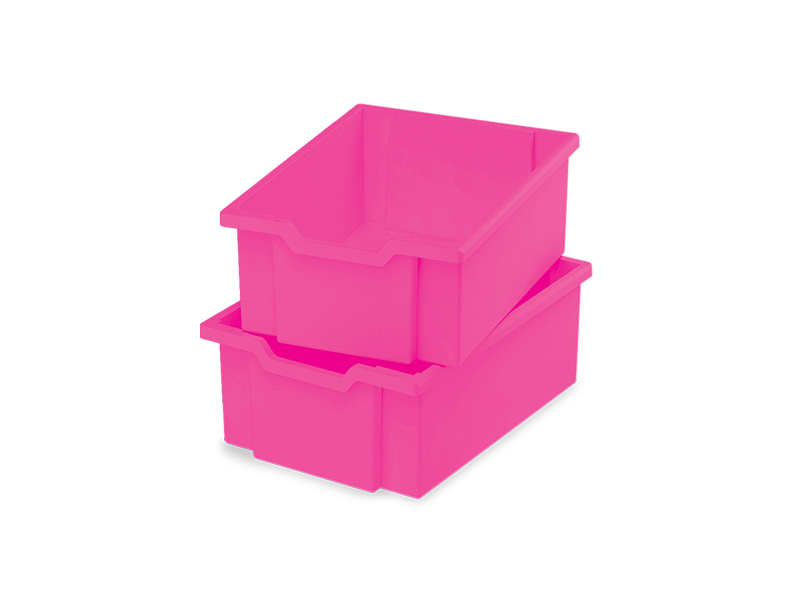Plastové boxy velké - růžová - 2 ks