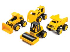 Set of cars: Bulldozer, excavator, road roller, construction vehicle