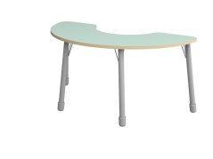 Höhenverstellbarer Tisch Halbkreis - Mintgrün