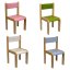 Farbenfroher Kinderstuhl NELA Pastell (Sitzfläche + Rückenlehne) - Velikost: 46 cm