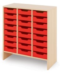 Mittlerer Schrank mit kleinen Pappcontainern KLASIKO