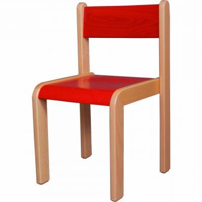 Dětská barevná židle NELA (sedák + opěrák) - Velikost: 42 cm