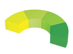 Set kleiner halbrunder Schaumstoffsitzkissen II