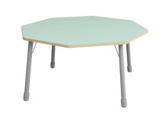 Höhenverstellbarer Tisch in Achteckform - Mintgrün