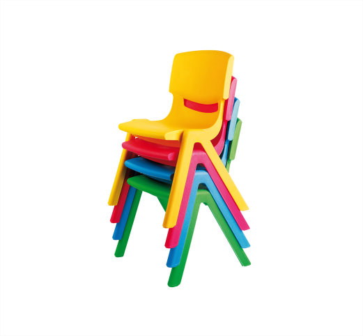 Children's plastic chair gray - Velikost: 46 cm