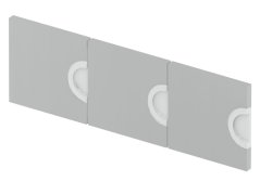 Türen für Kleiderschrank - CUBO - Grau (3 Stück)