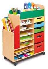 Wagen für Kunsterziehung und Materialien