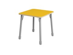 Höhenverstellbarer Tisch Quadrat - Gelb