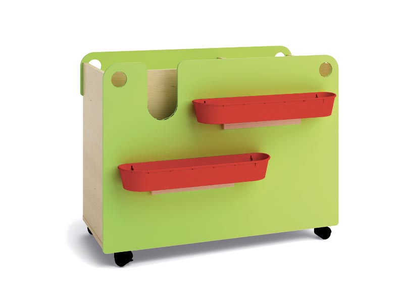 Cart for art education without tools (plastic boxes)