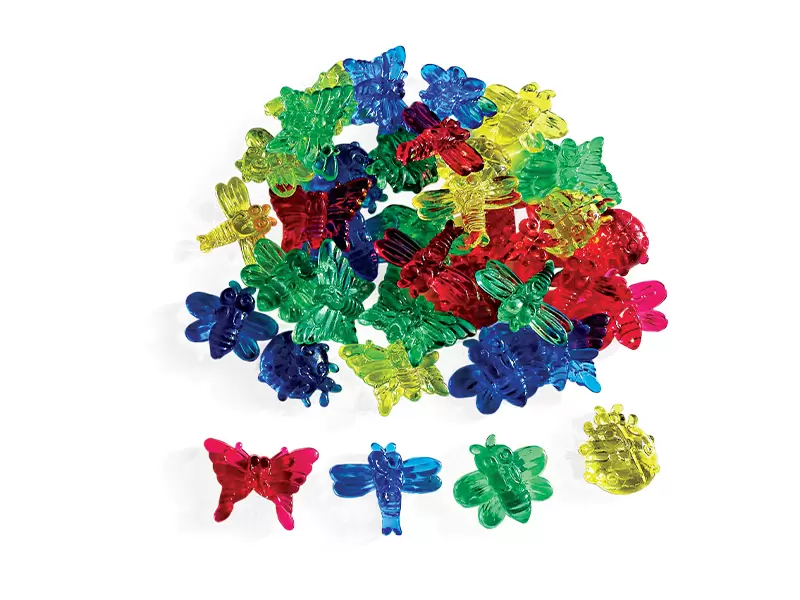 Průhledná sada hmyzu