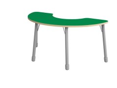 Höhenverstellbarer Tisch Halbkreis - Grün