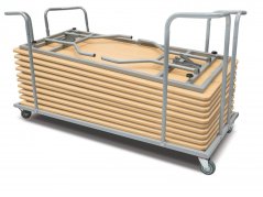 Folding table cart