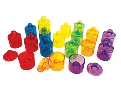 Průhledné barevné malé kelímky