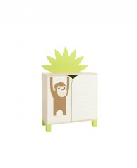 Shelving cabinet (monkey, SAFARI), on legs