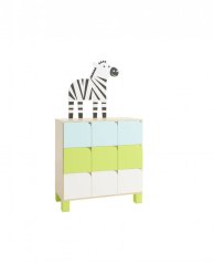 Cabinet with doors (zebra, SAFARI), on legs