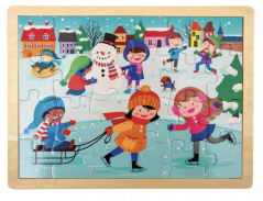 Wooden puzzle - Winter