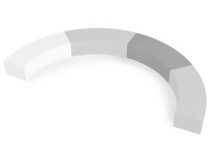 Set großer halbrunder Schaumstoffsitzkissen (532 cm)