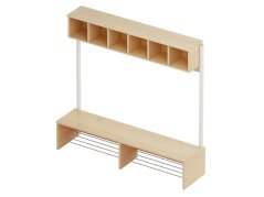 Kleiderschrank - CUBO - 6 Regalböden