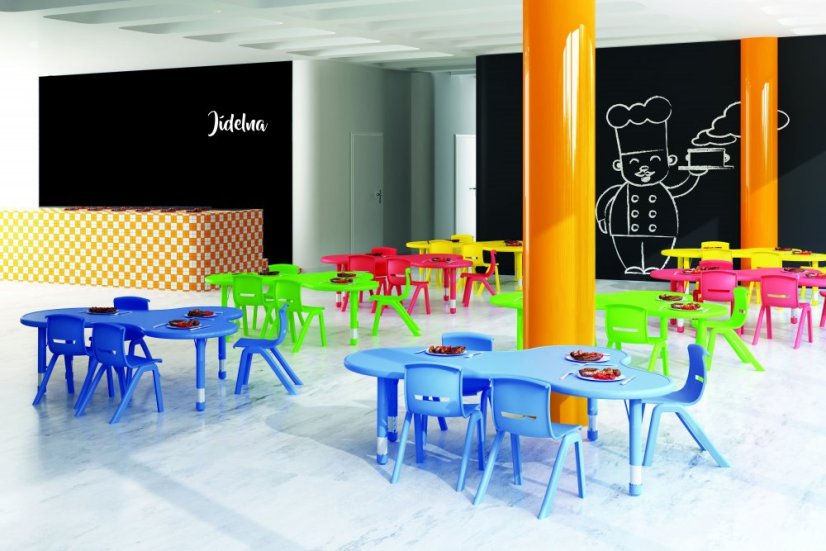 Children's plastic chair gray - Velikost: 46 cm