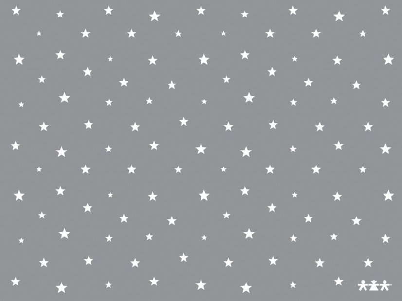 Children's carpet - black and white stars (3 x 4 m)