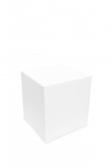 Foam bench - cube (white)