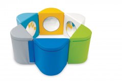 Mirror semicircles - foam obstacle course