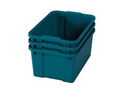 Velké plastové boxy - OPTIMA - Modrozelené (3 ks.)