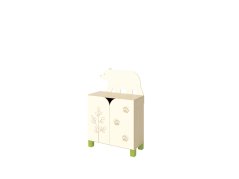 Shelving cabinet with doors (bear, FOREST)