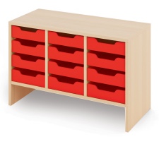Kleiner Schrank mit kleinen Pappcontainern KLASIKO