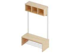 Kleiderschrank - CUBO - 3 Regalböden