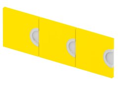 Tür für Kleiderschrank - CUBO - Gelb (3 Stück)