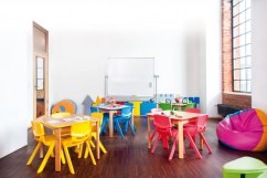 Children's plastic chair gray