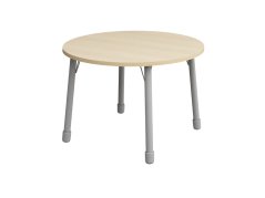 Höhenverstellbarer Tisch Rund - Birke