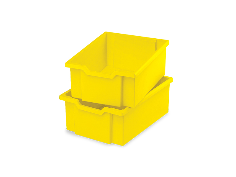 Plastové boxy velké - žlutá - 2 ks