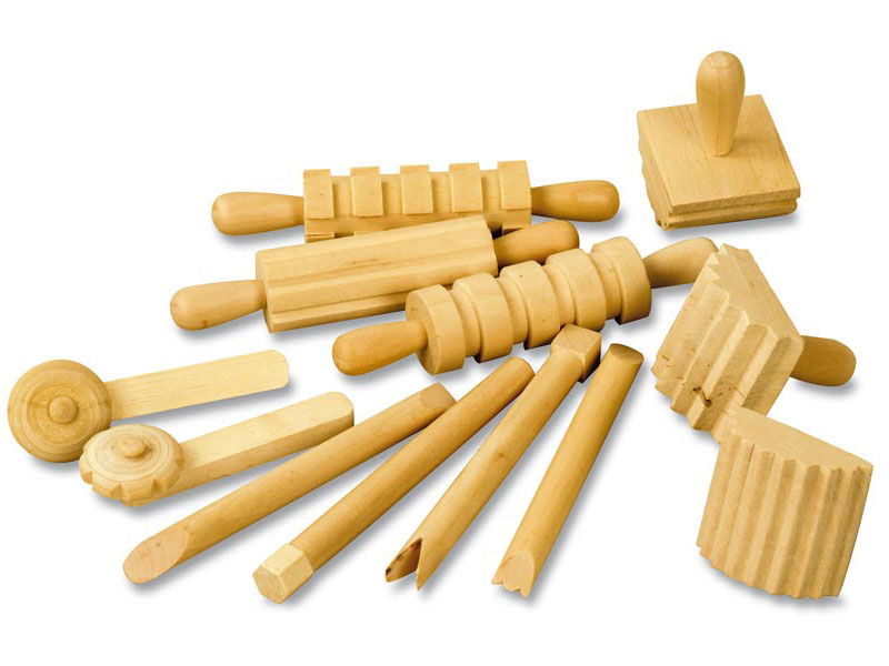 Dřevěné modelovací nástroje (12 ks)